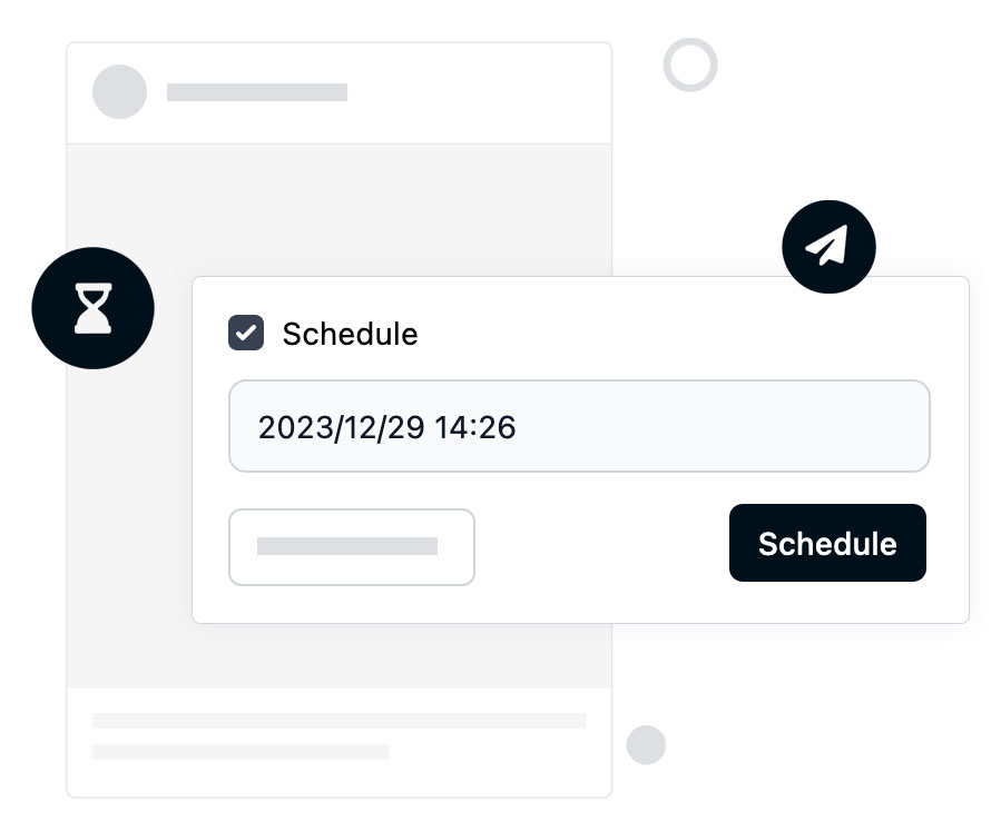 schedule and publishing content tool