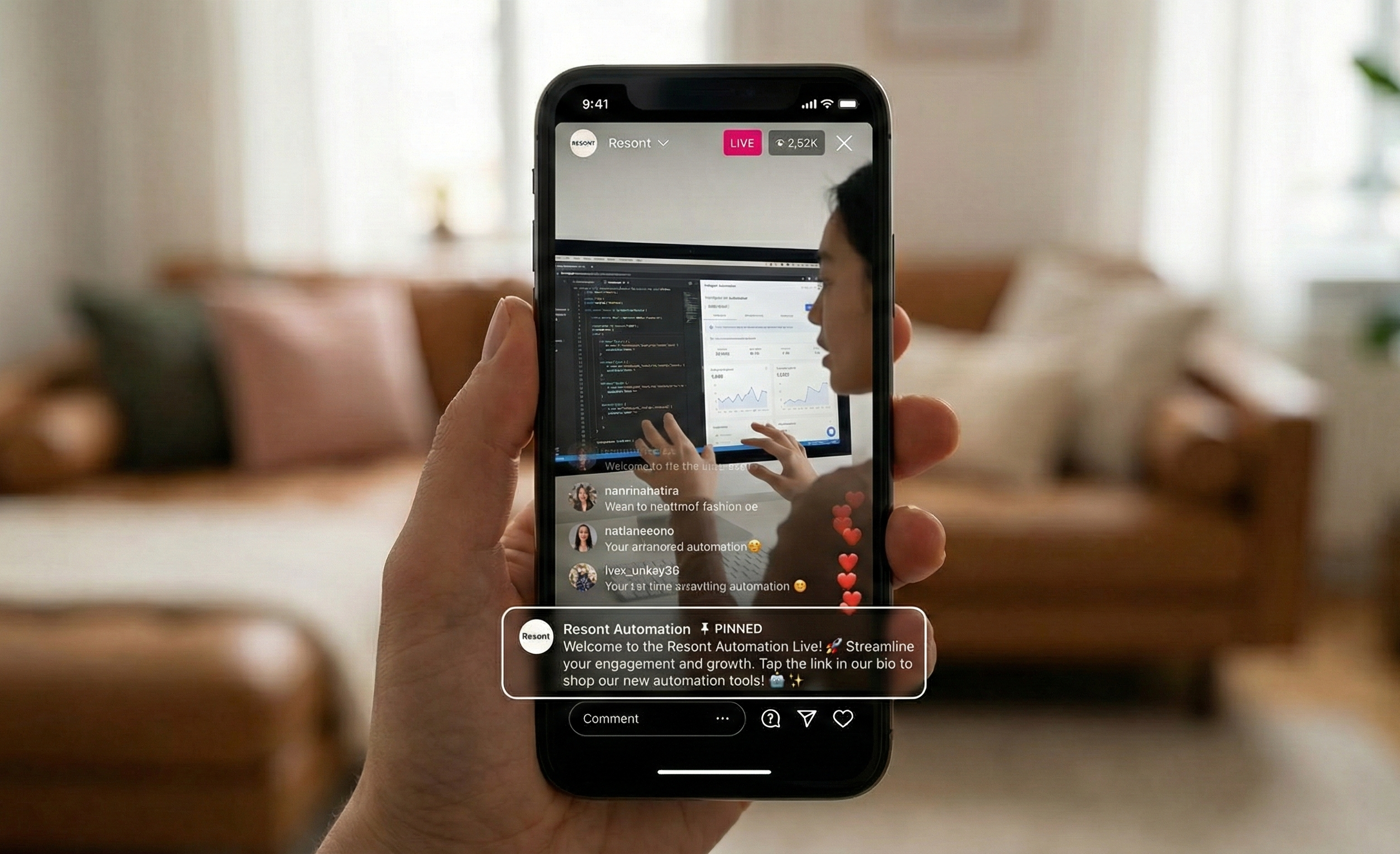 pin a comment on instagram live